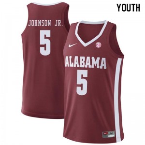 Youth Donta Hall Crimson Bama Basketball #30 Jersey 447012-279