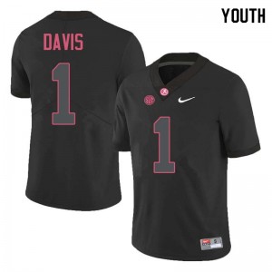 Youth Ben Davis Black Bama Football #1 Jersey 270587-127