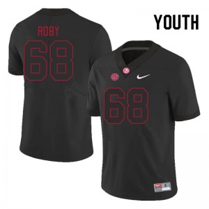 Youth Billy Roby Black Bama Football #68 Jersey 415261-964
