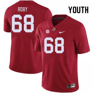 Youth Billy Roby Crimson Alabama Football #68 Jersey 685736-184