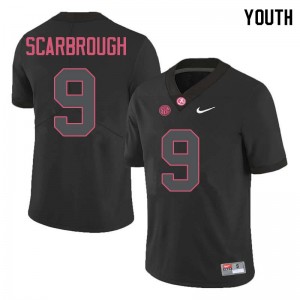 Youth Bo Scarbrough Black Bama Football #9 Jersey 827326-855
