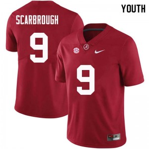 Youth Bo Scarbrough Crimson University of Alabama Football #9 Jersey 499251-344