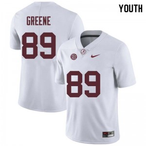 Youth Brandon Greene White Bama Football #89 Jersey 653416-391