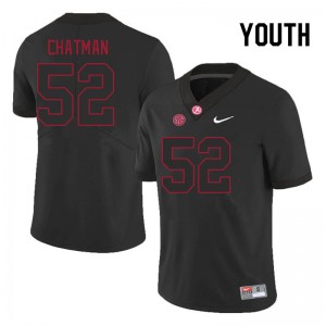 Youth Braylon Chatman Black University of Alabama Football #52 Jersey 426923-272