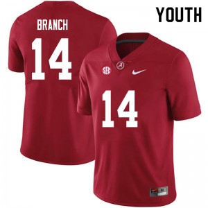 Youth Brian Branch Crimson Bama Football #14 Jersey 872056-188