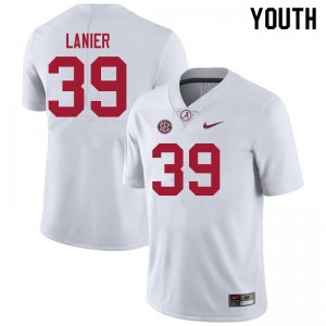 Youth Brylan Lanier White Alabama Crimson Tide Football #39 Jersey 795473-679