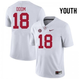 Youth Caleb Odom White Alabama Football #18 Jersey 121281-986