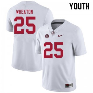 Youth Camar Wheaton White Bama Football #25 Jersey 804474-285