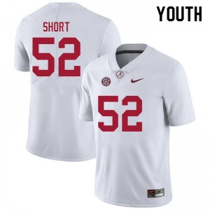 Youth Carter Short White University of Alabama Football #52 Jersey 475437-849