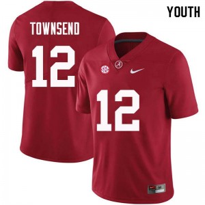 Youth Chadarius Townsend Crimson Bama Football #12 Jersey 751389-884