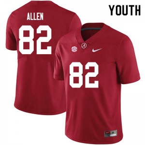 Youth Chase Allen Crimson Bama Football #82 Jersey 536947-174
