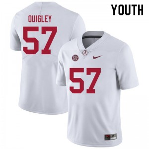 Youth Chase Quigley White Alabama Crimson Tide Football #57 Jersey 593279-840