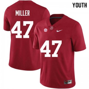 Youth Christian Miller Crimson Alabama Crimson Tide Football #47 Jersey 644175-160