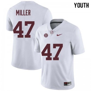 Youth Christian Miller White Alabama Crimson Tide Football #47 Jersey 653757-316