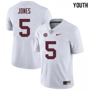 Youth Cyrus Jones White Alabama Crimson Tide Football #5 Jersey 970040-564