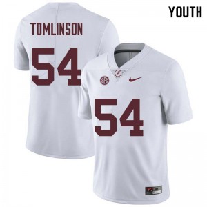 Youth Dalvin Tomlinson White Bama Football #54 Jersey 669112-849