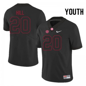 Youth Daniel Hill Blackout Alabama Football #20 Jersey 793162-225