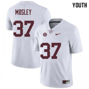 Youth Donavan Mosley White Alabama Football #37 Jersey 141022-321