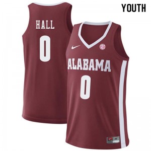 Youth Donta Hall Crimson Bama Basketball #23 Jersey 777579-671