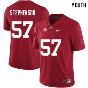 Youth Dwight Stephenson Crimson Bama Football #57 Jersey 626723-370