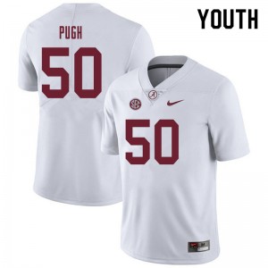 Youth Gabe Pugh White Bama Football #50 Jersey 915150-657