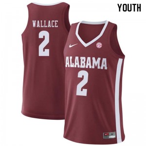 Youth Donta Hall Crimson Alabama Basketball #26 Jersey 611747-114