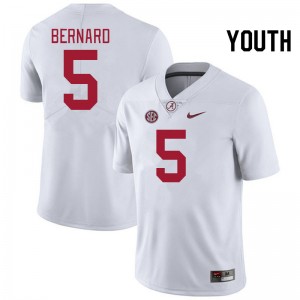 Youth Germie Bernard White Alabama Football #5 Jersey 573851-282