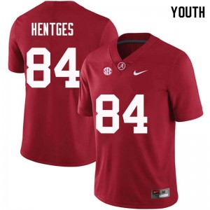 Youth Hale Hentges Crimson Bama Football #84 Jersey 689740-533