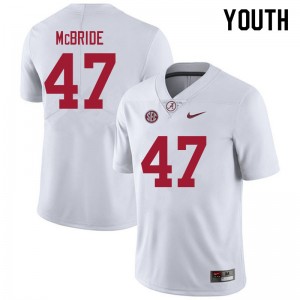 Youth Jacobi McBride White Bama Football #47 Jersey 860283-117