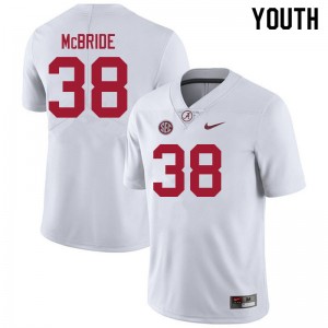 Youth Jacobi McBride White Bama Football #38 Jersey 362427-774