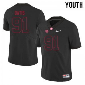 Youth Jaheim Oatis Black University of Alabama Football #91 Jersey 439985-521