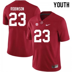 Youth Jahquez Robinson Crimson University of Alabama Football #23 Jersey 920716-254