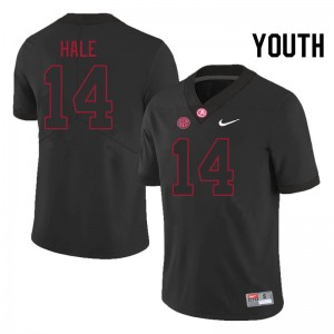 Youth Jalen Hale Blackout Bama Football #14 Jersey 558416-299