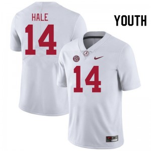 Youth Jalen Hale White Bama Football #14 Jersey 525633-758