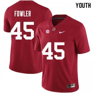 Youth Jalston Fowler Crimson Bama Football #45 Jersey 668762-972