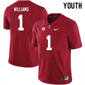 Youth Jameson Williams Crimson Bama Football #1 Jersey 777353-201