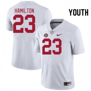 Youth Jaren Hamilton White Bama Football #23 Jersey 781540-963