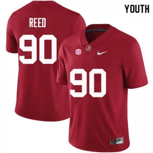 Youth Jarran Reed Crimson Bama Football #90 Jersey 750800-540
