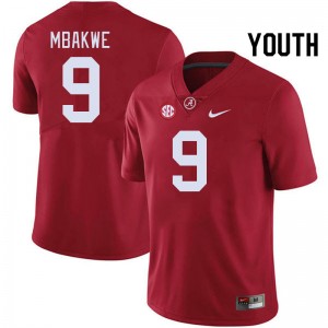 Youth Jaylen Mbakwe Crimson Alabama Football #9 Jersey 992088-781