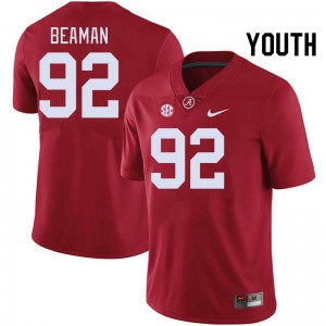 Youth Jeremiah Beaman Crimson Bama Football #92 Jersey 191724-139
