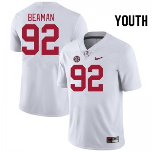 Youth Jeremiah Beaman White Bama Football #92 Jersey 151652-634