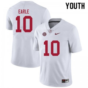 Youth JoJo Earle White University of Alabama Football #10 Jersey 588626-290