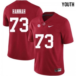 Youth John Hannah Crimson Bama Football #73 Jersey 901043-776