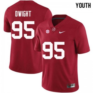 Youth Johnny Dwight Crimson University of Alabama Football #95 Jersey 268209-426