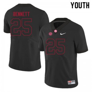 Youth Jonathan Bennett Black University of Alabama Football #25 Jersey 183929-235