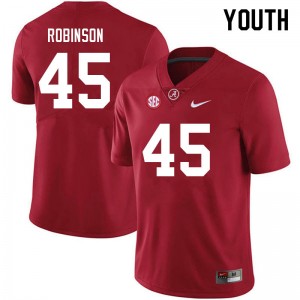 Youth Joshua Robinson Crimson University of Alabama Football #45 Jersey 697480-889