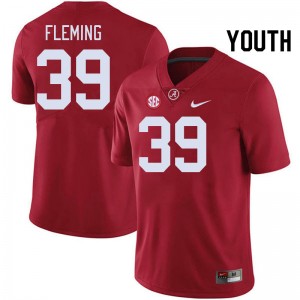 Youth Kaleb Fleming Crimson Bama Football #39 Jersey 236494-971