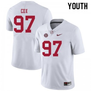 Youth Keelan Cox White Alabama Football #97 Jersey 484547-360