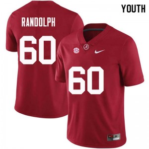 Youth Kendall Randolph Crimson Bama Football #60 Jersey 263003-622