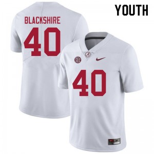 Youth Kendrick Blackshire White Bama Football #40 Jersey 180077-255